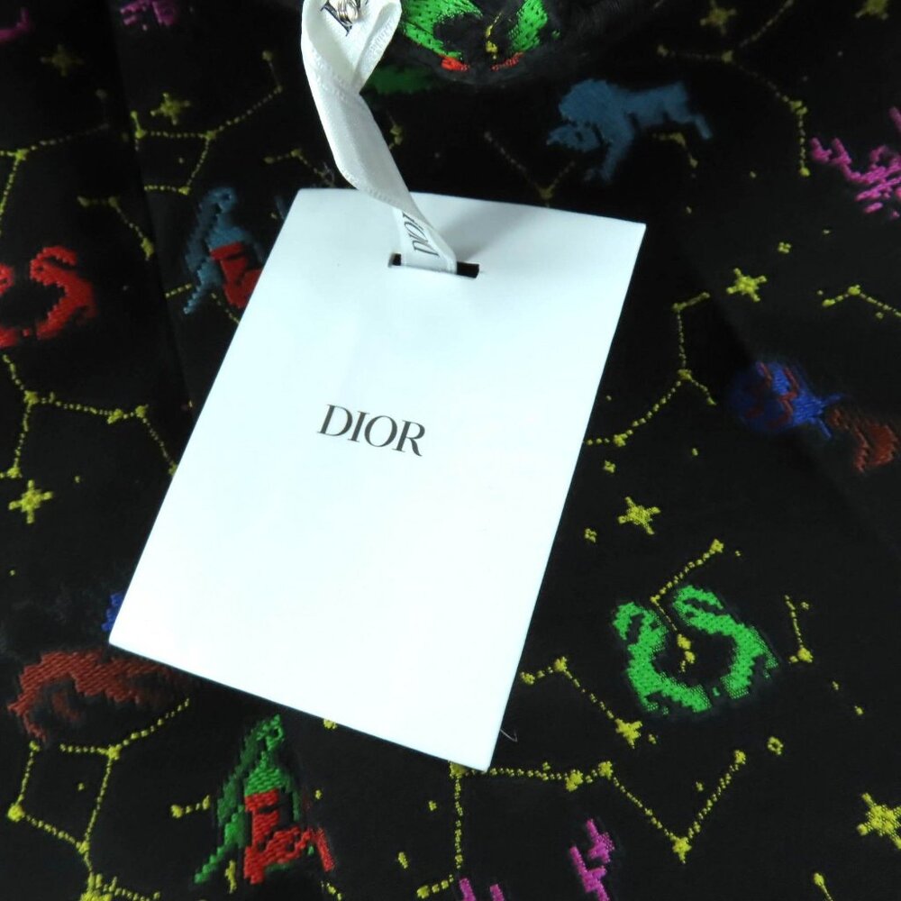 Christian Dior 241 P13 A7203 Lining 100% Silk Pixel Zodiac Center - Picture 10 of 10